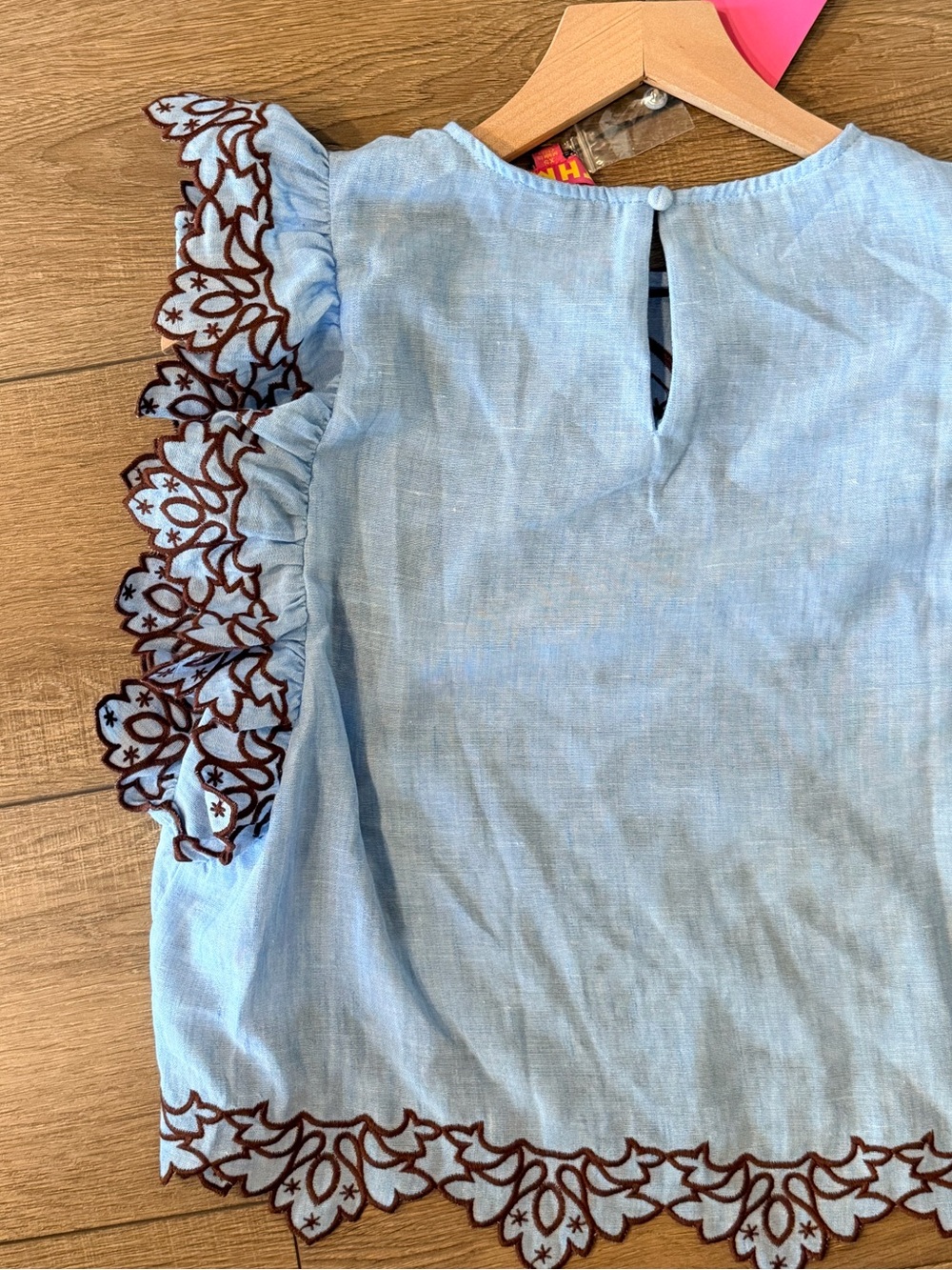 Brayden Blue Embroidered Top by THML - Picture 6 of 7